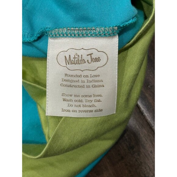 Matilda Jane Sleeveless Colorblock Tank Top Button Strap Accents Sz Medium - Picture 7 of 9